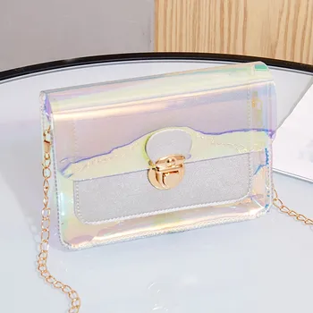 

Laser Transparent Pvc Shoulder Bags In Women's Totes Handbag Messenger Bag Female Ladies Clutches Beach Bag Lady Purse Sac