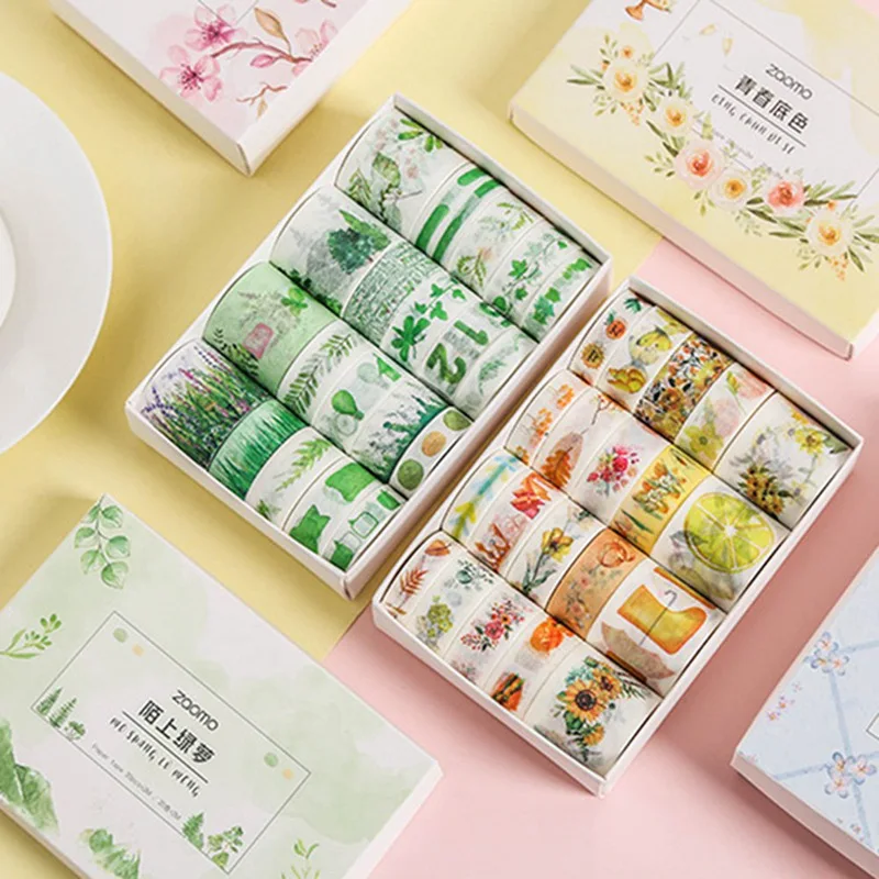 

20pic/set High Quality Tape Cute Decorative Adhesive Tape Solid Color Masking Tape For Stickers Scrapbooking DIY Stationery Tape