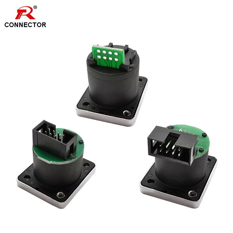 Fêmea dos Ethernet dos Soquetes Rj45 com Conector da Placa do Pwb Rj45 da Montagem do Painel Pces Adaptador Impermeável Rj45 Ip65 Conector 8 8p8c