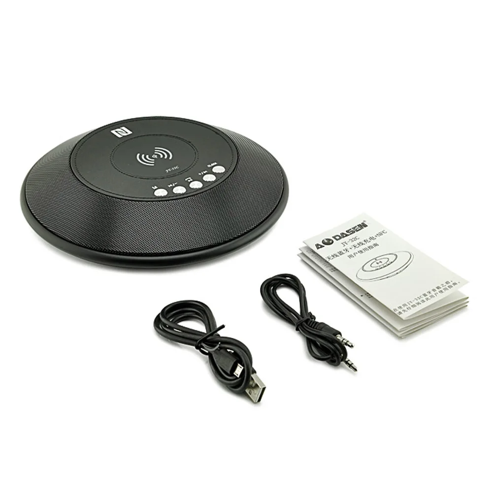 New Hot Wireless Bluetooth Speaker QI Charger with FM Radio NFC Alarm Clock for iPhone Samsung | Электроника