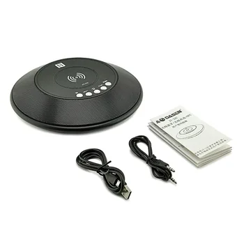 

New Hot Wireless Bluetooth Speaker QI Wireless Charger with FM Radio NFC Alarm Clock for iPhone Samsung