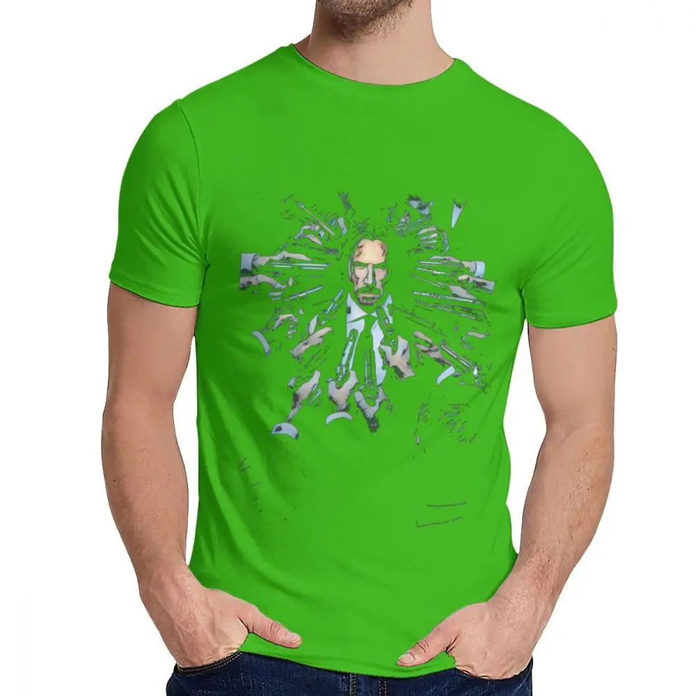 Neo Noir экшн Триллер фильм Джон фитиль футболка классическая с круглым вырезом Мужская винтажная S-6XL размер США футболка большого размера - Цвет: Зеленый