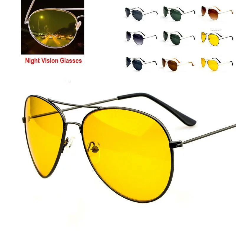 Пилот очки ночного видения вождения желтые линзы классические антибликовое