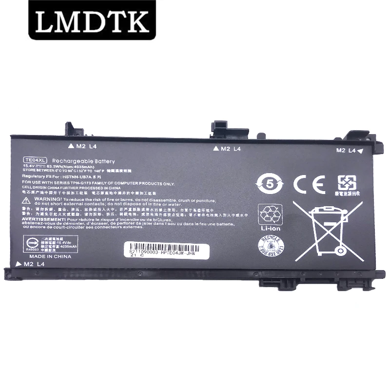 

LMDTK New TE04XL Laptop Battery For HP OMEN 15-AX200 15- AX218TX 15-AX210TX 15-AX235NF 15-AX202N 15-BC200 905175-2C1 HSTNN-DB7T
