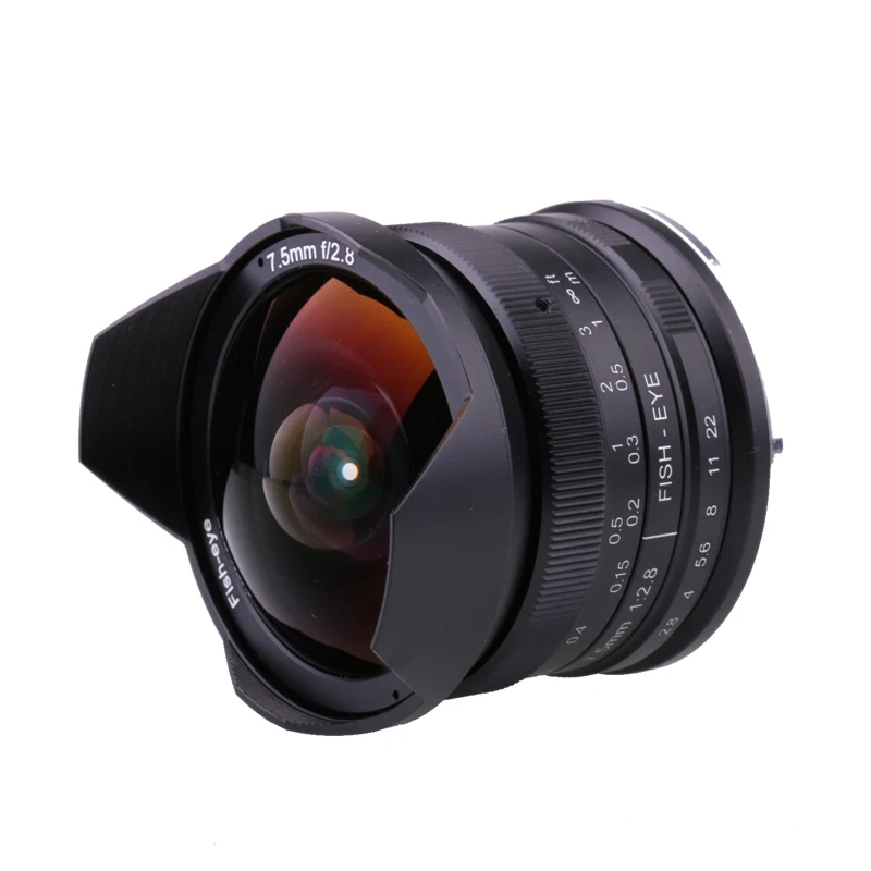 Foleto 7,5 мм f2.8 Fujifilm камера с объективом рыбий глаз ручной фиксированный широкоугольный объектив для E-mount Canon Eos-m Mount Fuji FX Mount Lens