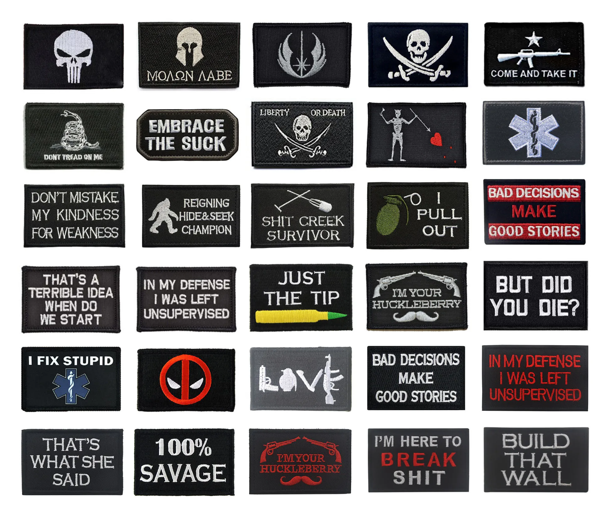 Забавный тактический боевой дух эмблемы значки аппликации полная вышивка