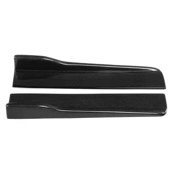 

A Pair Carbon Fiber Look Universal Car Side Skirt Extension Rocker Splitter Lip Winglet Bumper Lip For Skoda For Lexus For Kia