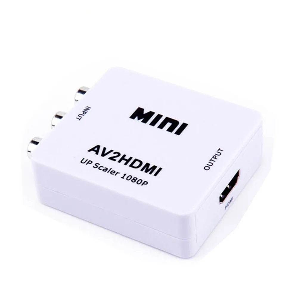 Конвертер AV в HDMI RCA к аудио видео адаптер коробка аудио/CVBS L/R 1080P HDMI2AV Поддержка NTSC