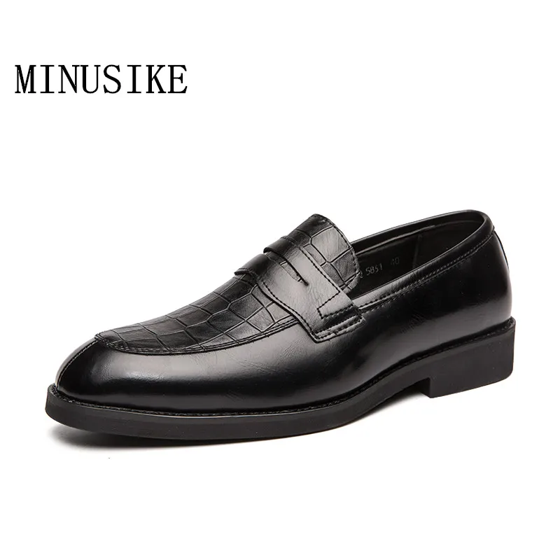2020 New Men's Fashion British Style Pointed Toe Wedding Business Leather Formal Dress Shoes Summer Flats Men Oxfords | Обувь