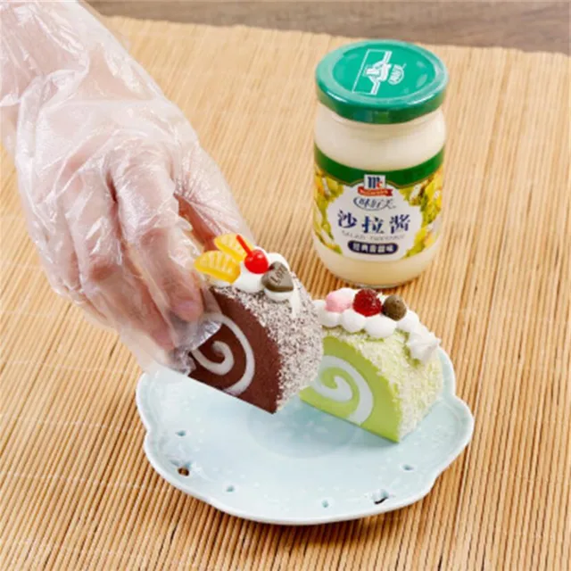 50/100Db/Tétel, Könnyű Eldobható Kesztyű, Egyszeri Műanyag Kesztyű Átlátszó Környezetbarát A Barkácsolás Konyhai Kiegészítőkhöz - Image 2