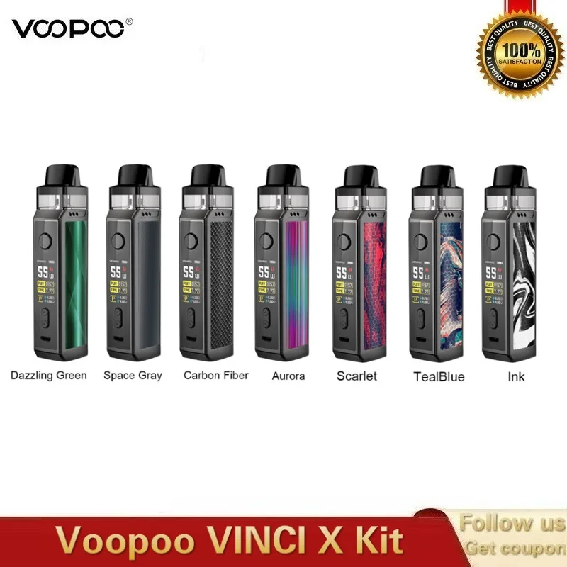 Оригинальный набор Voopoo Vinci X Pod емкость 5 мл катушек выпуск 70 Вт питание от одной
