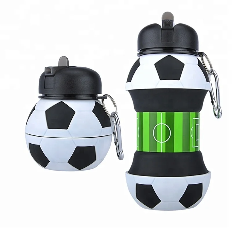 550 мл BPA бесплатно футбольная пластиковая бутылка для питьевой воды чайник Складная чашка для питья портативная Экологичная для взрослых детей - Цвет: 1