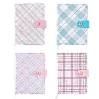 

Creative Stationery Plaid Mini Portable Notebook Leather Cover Student Notebook Kids Gift School Supplies