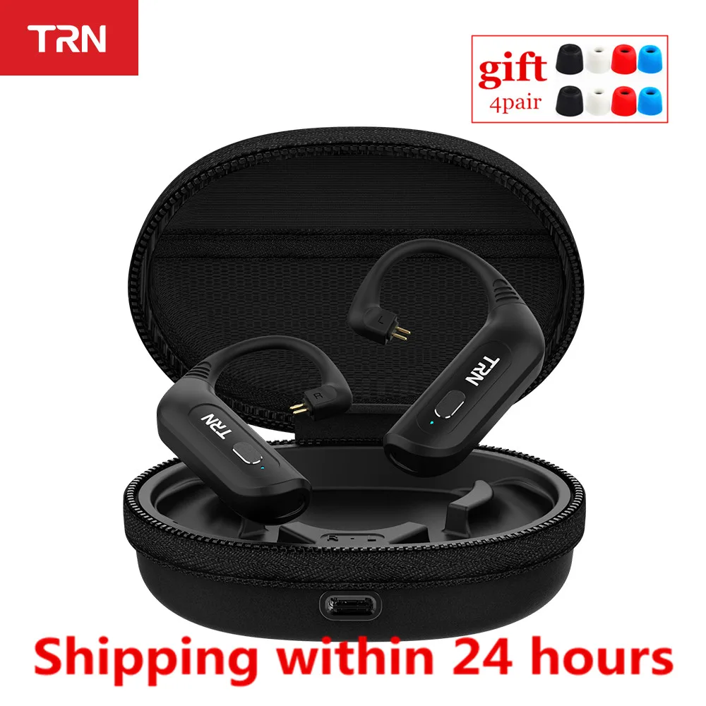 TRN BT20S PRO Bluetooth 5 0 ушной крючок Aptx/AAC/SBC кабель для наушников с зарядным боксом
