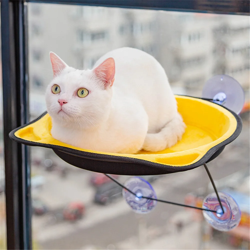 Hamaca de ventana para gato, asiento para mascotas, cama colgante impermeable gato, de escalada para dormir, hamaca de balcón con rodamiento de 15KG|Camas y esteras gatos| AliExpress