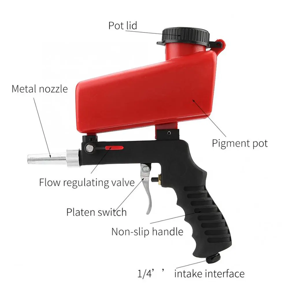 Vehemo небольшой Пескоструйный пистолет для удаления ржавчины подвергнутое пескоструйной обработке машины и струйная машина для пенопластовый инструмент Устройство для декорирования миниатюрных