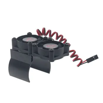 

RC Car Motor Cooler Heatsink Double Cooling Fans for Hsp Redcat Tamiya Axial for 540/550 Motors