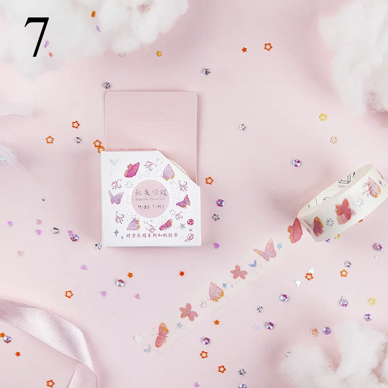 7 1 шт. милый Единорог васи лента Kawaii клейкая лента декоративная маскирующая лента для детей Скрапбукинг DIY фото принадлежности для альбома канцелярские принадлежности - Цвет: 7