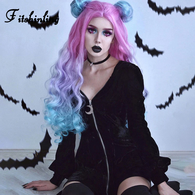 Готические бархатные платья Fitshinling Hairball Hood женское Короткое платье на молнии с