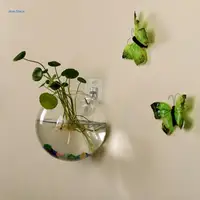 Glass Vase Wall Hanging Hydroponic Terrarium Fish Tanks Potted Plant Flower pot 1