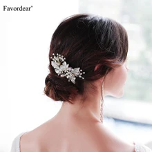 Аксессуары для волос, золотистый/серебристый/розовое золото, сплав, имитирующий жемчуг, свадебная расческа, горный хрусталь, свадебный головной убор для свадьбы/вечерние/банкетные
