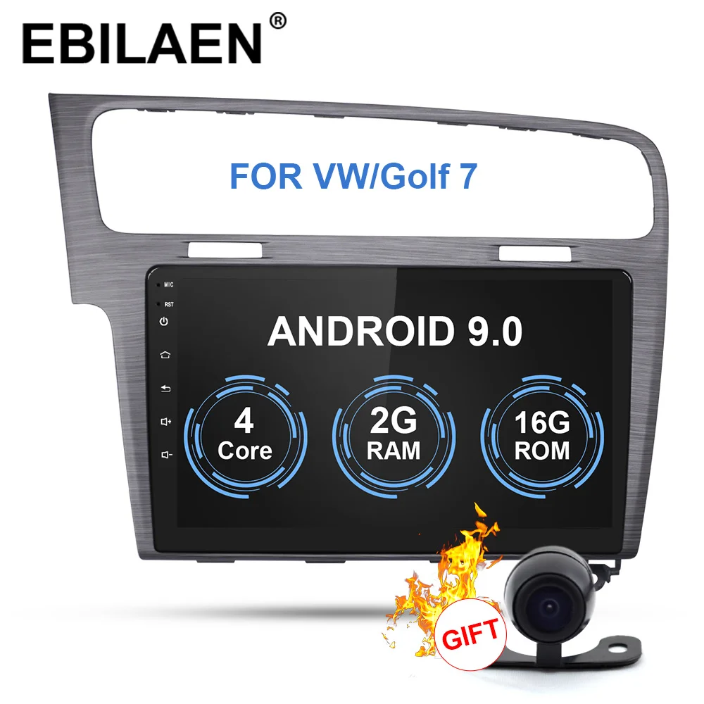 

EBILAEN Car Radio Multimedia Player For VW Volkswagen Golf 7 2Din Android 9.0 Autoradio GPS Navigation Tape Recorder Head Unit