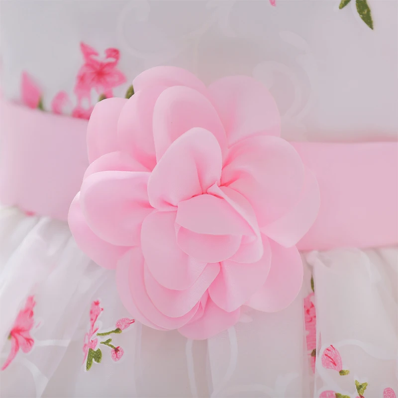 Summer Kids Dresses For Girls Clothing Flower Toddler Girl Dress Pink Birthday Princess Dress Party Wedding 2 3 Year