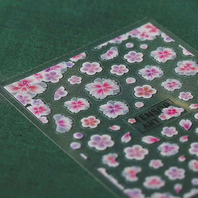 

3D Pink Flower Nail Art Sticker Charm Milk Pien Cartoon Letter Decals Art Idea Designer Art Beautiful Nail Decals Decoration DIY