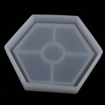 

2x Hexagon Silicone Mold Coaster Resin Casting Jewelry Making Mould Tool DIY