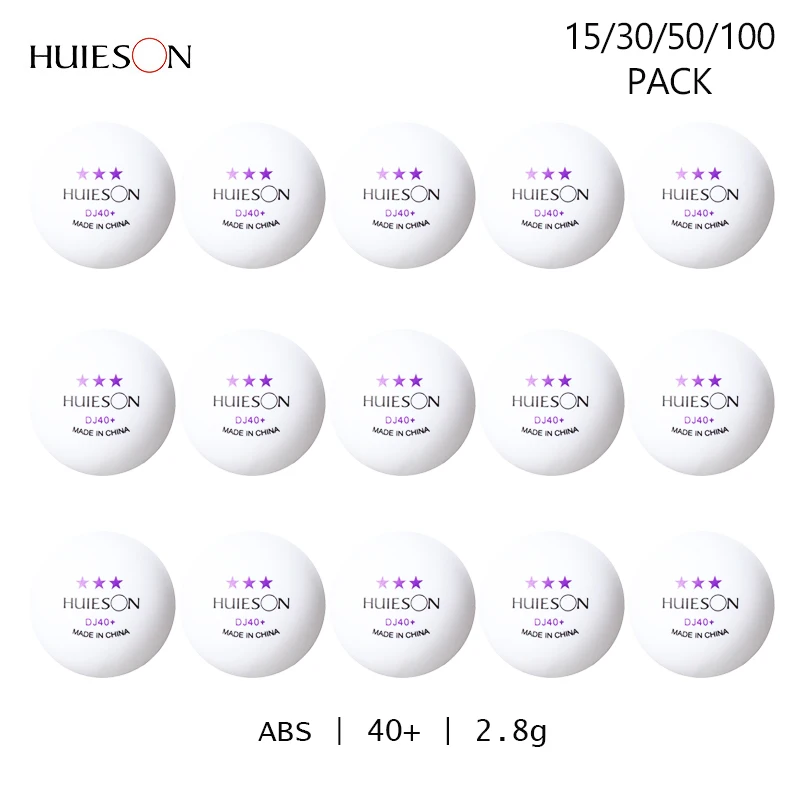 Мячи для пинг-понга Huieson 3 звезды DJ 40 + ABS новые мячи настольного тенниса 100/50/30/15