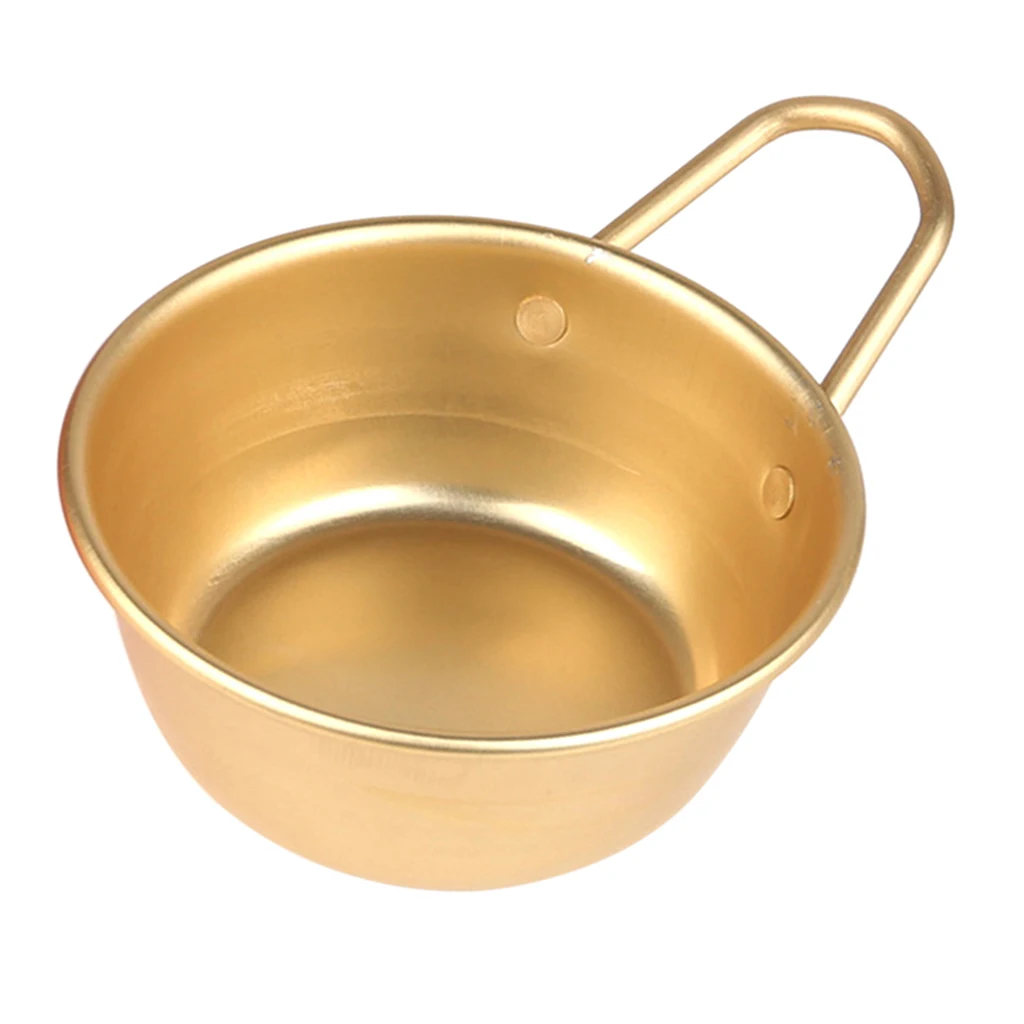Aluminum Yellow Korean Traditional Bowls for Makgeolli Korean Raw Rice Wine