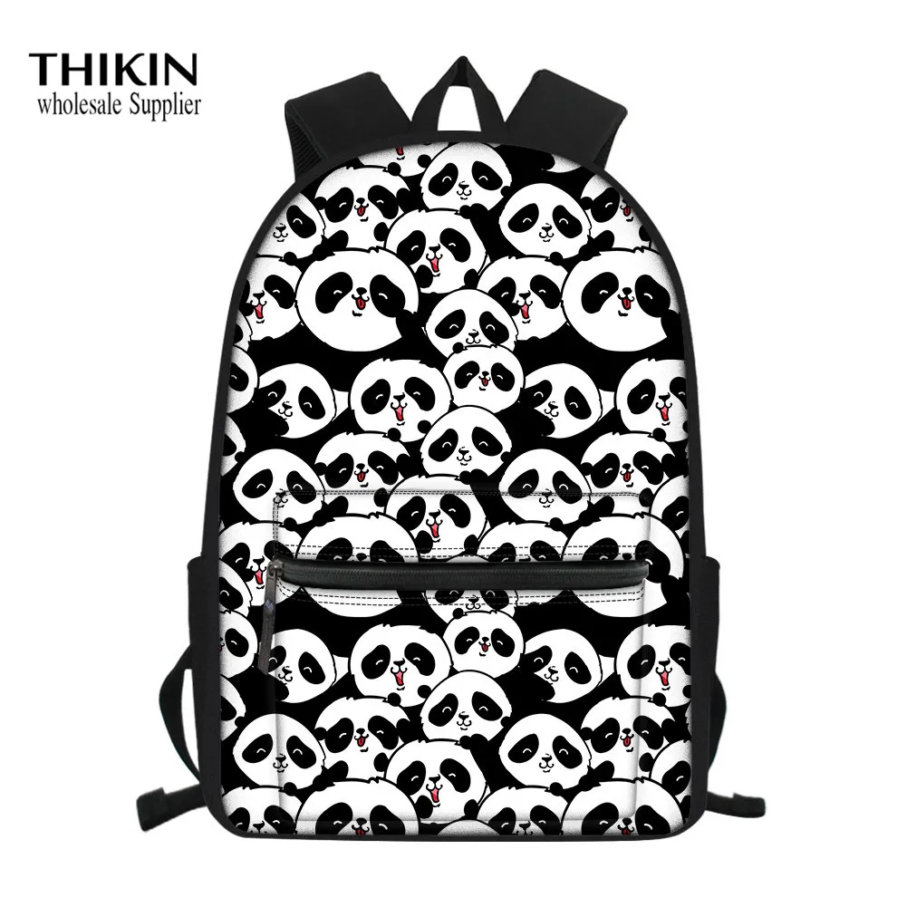 Сумки-портфолио для школы с рисунком маленькая панда девочек милые рюкзаки