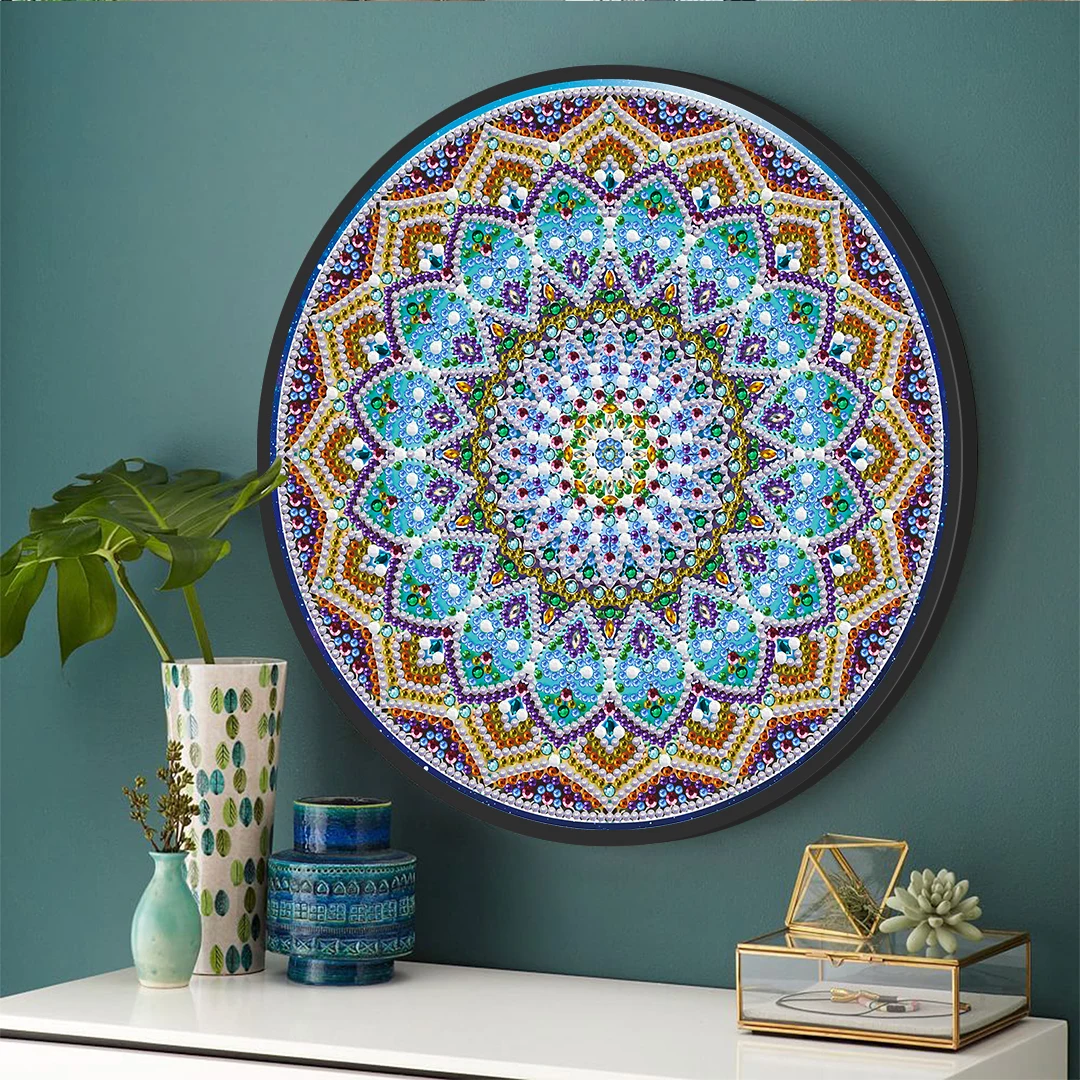 New Coming mandala Diamond Painting Diamond Embroidery Cross Stitch Painting Round picture frame Home Wall Decoration quilling needle price