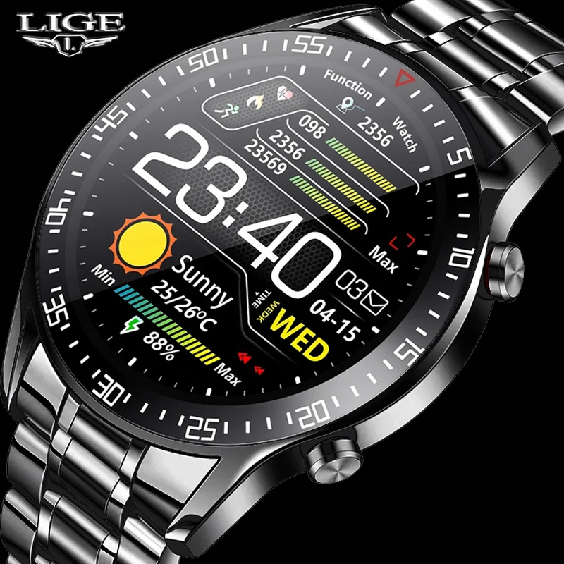En este momento 2021 nuevo reloj inteligente de los hombres de sangre presión Recordatorio DE INFORMACIÓN deporte impermeable reloj inteligente para Android IOS teléfono