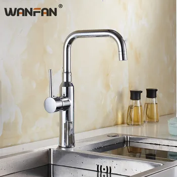 

Chrome Spray Stream Handle Kitchen Faucet Tap Rotation Mixer Swivel Pull Out Durable Sink Sprayer Single Hole N22-171