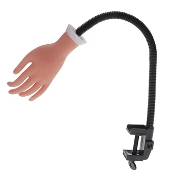 

Soft PVC Fake Hand Model Display Clip On Manicure Prosthetic Reusable Nail Art Practice Bendable Training Professional Salon