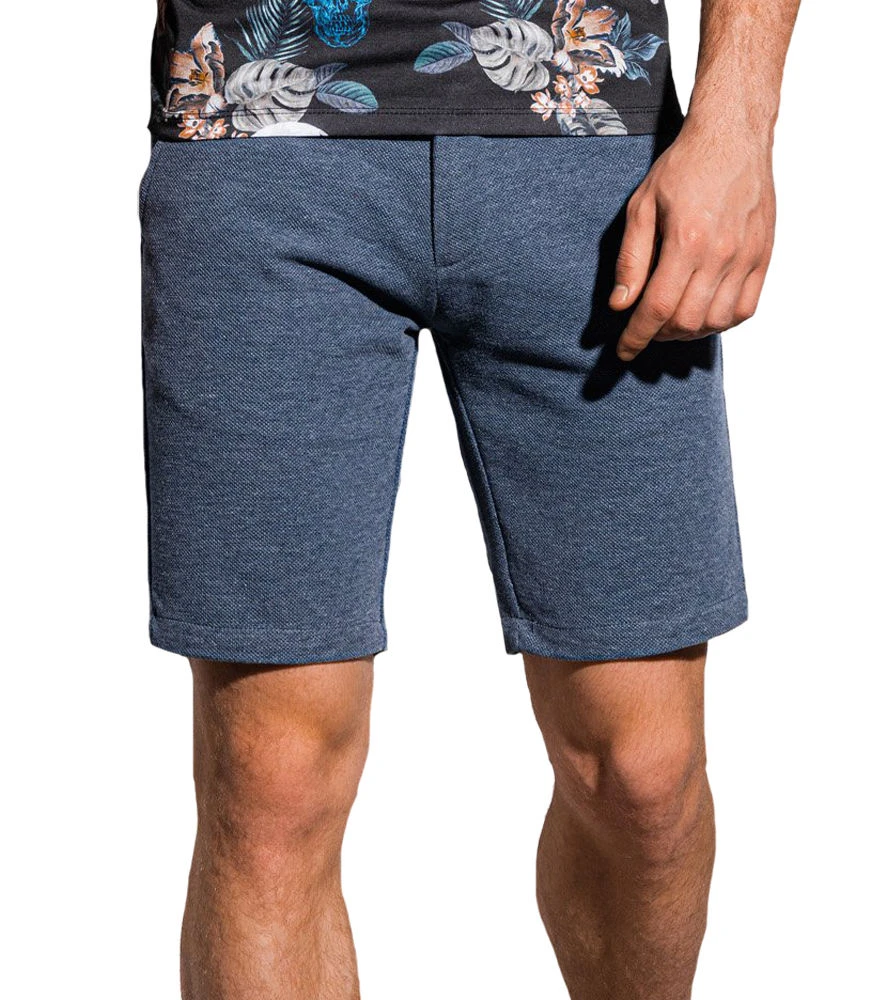 Pantalones cortos chinos para hombre, color azul marino, cortos| - AliExpress