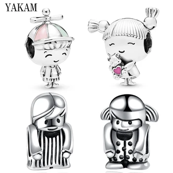 

Little Boy and Girl Beads for Jewelry Making Fit Original Pandora Charms Bracelets for Women Berloque DIY Love Child Gift Bangle
