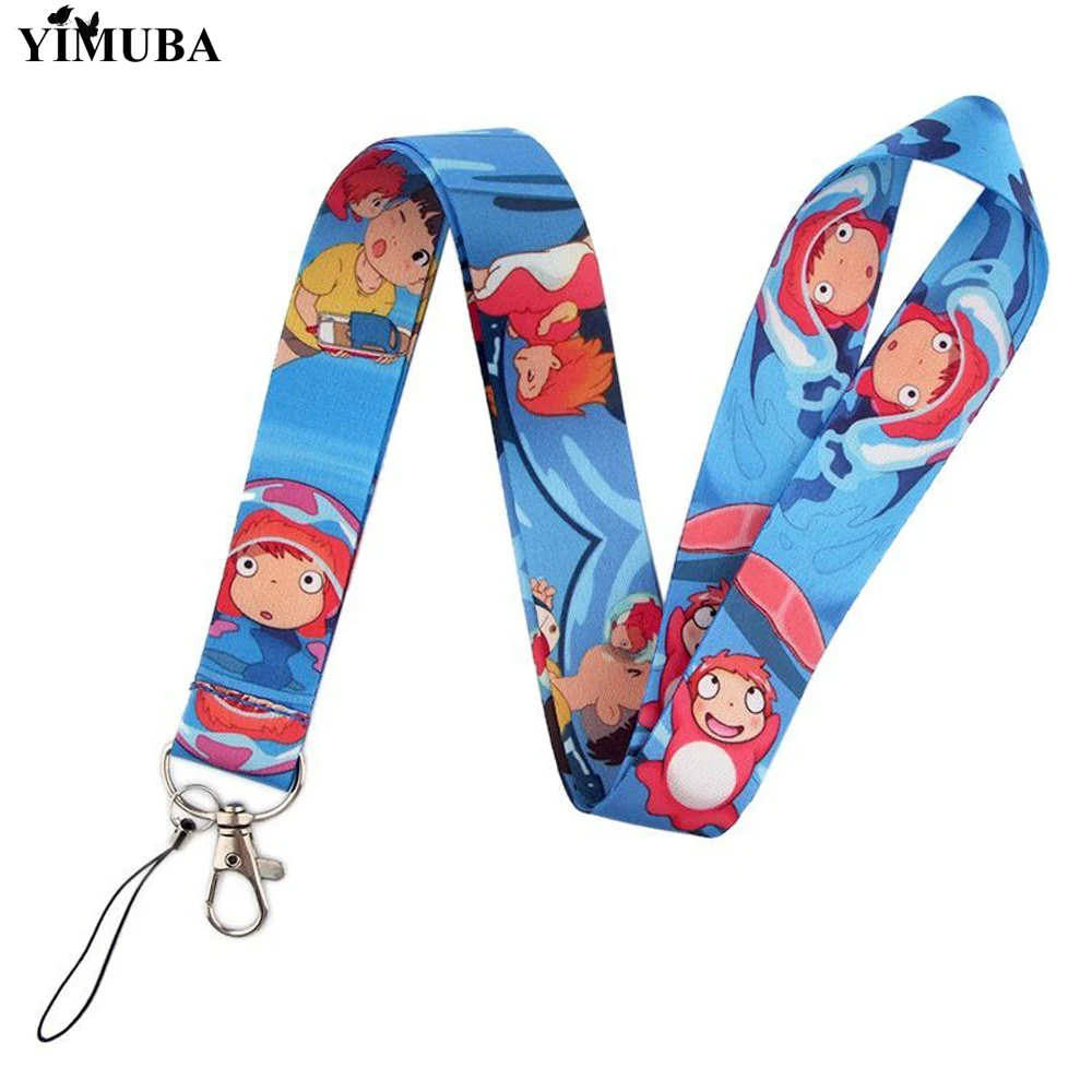 YIMUBA Kawaii шнурок с золотой рыбкой принцессой для телефона брелок ID карты именной
