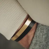 Matt Surface Brushed Stainless Steel Blank Cuff Bangle 4 colors Bracelet Jewelry Gifts For Man and Women 2