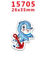 PR-15705 Принадлежности для рукоделия с изображением героев мультфильмов плоские с обратной стороны плоские смолы 30 штук. PR-1065-19048 - Цвет: PR-15705