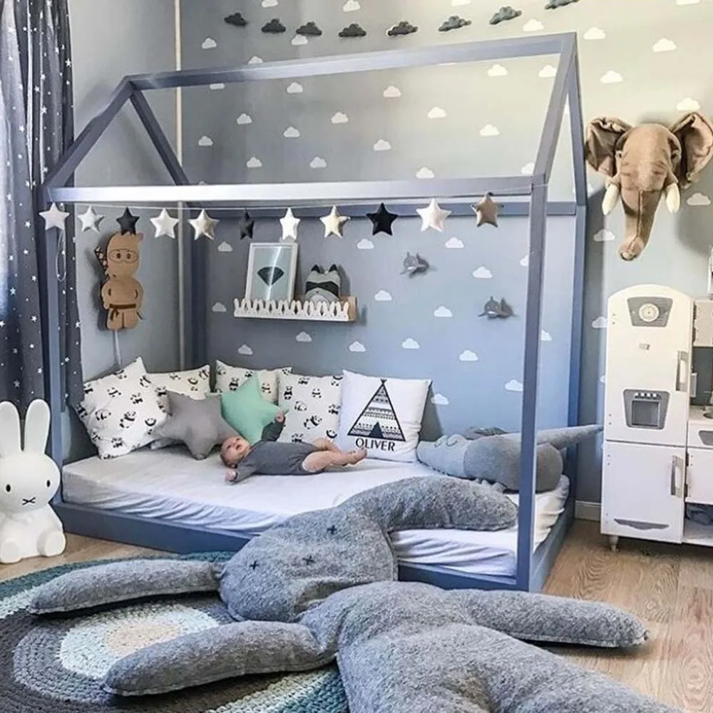 Большая подушка с кроликом для малышей, Мягкая Милая подушка для объятий, украшение детской комнаты, спокойный сон, украшение детской комнаты HM0099