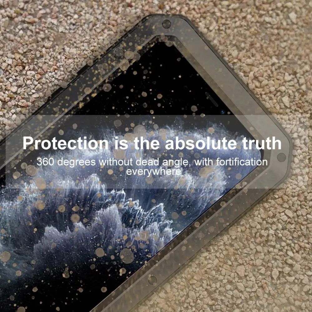 Сверхпрочный защитный чехол для iPhone 5, 6, 7, 8 Plus, X, XR, XS, 11 Pro, MAX Life, водостойкий, ударопрочный, грязеотталкивающий, Алюминиевый, металлический защитный чехол