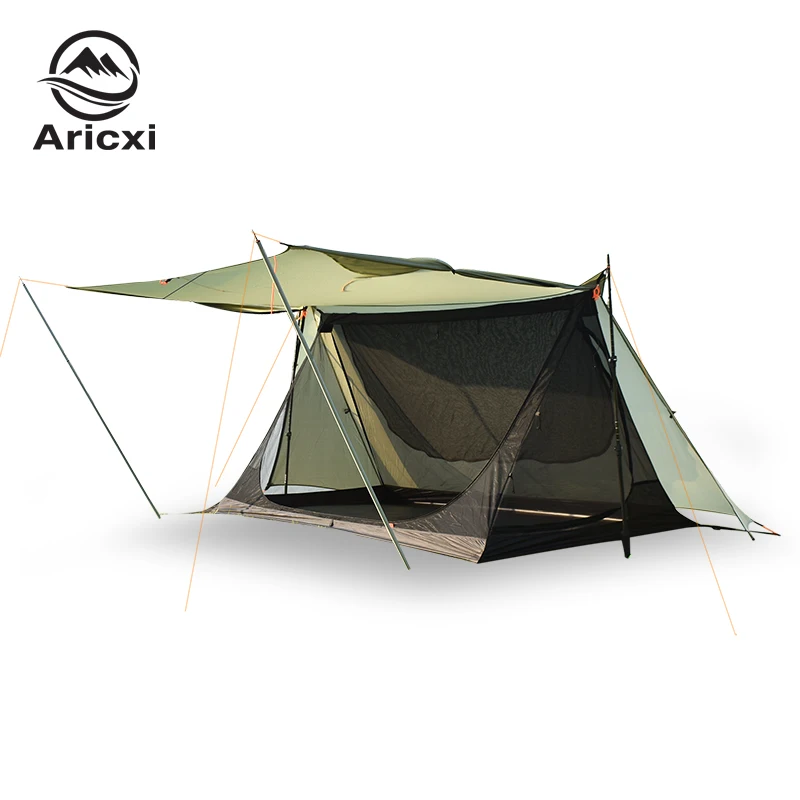 Aricxi 20D Nylon 2 person tent Double Side Silicon Coated Ultra light Beach Awning Oudoor Rainfly Tarp tent