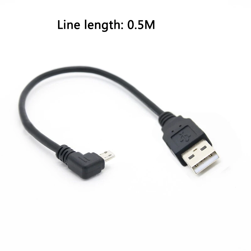Кабель для передачи данных с разъемами USB 2 0 типа папа и Mini B 5 контактов 90 градусов
