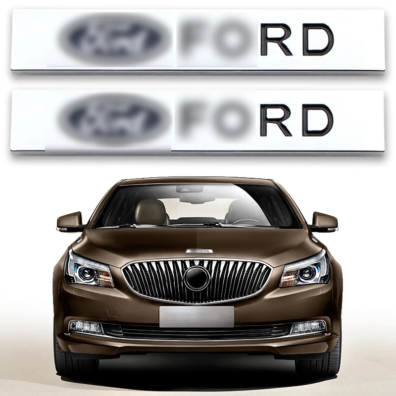 

2pcs NEW 3D Car Accessories Aluminum Metal Emblem Badge Sticker For Ford 2 3 4 5 mk2 mk3 mk4 mk5 mk7 ranger fiesta Car-Styling