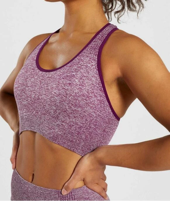 Wine red Vital gym бесшовный спортивный бюстгальтер для тренировок для тренажерного зала, высокоэффективный бюстгальтер для занятий йогой с вкладышами, одежда для активного отдыха, женский топ для йоги, бесшовные топы для фитнеса - Цвет: Wine red