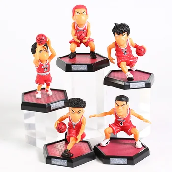 

5pcs SLAM DUNK Figures Hanamichi Sakuragi Rukawa Kaede Akagi Takenori Miyagi Ryota Shohoku Basketball Player Model Toys