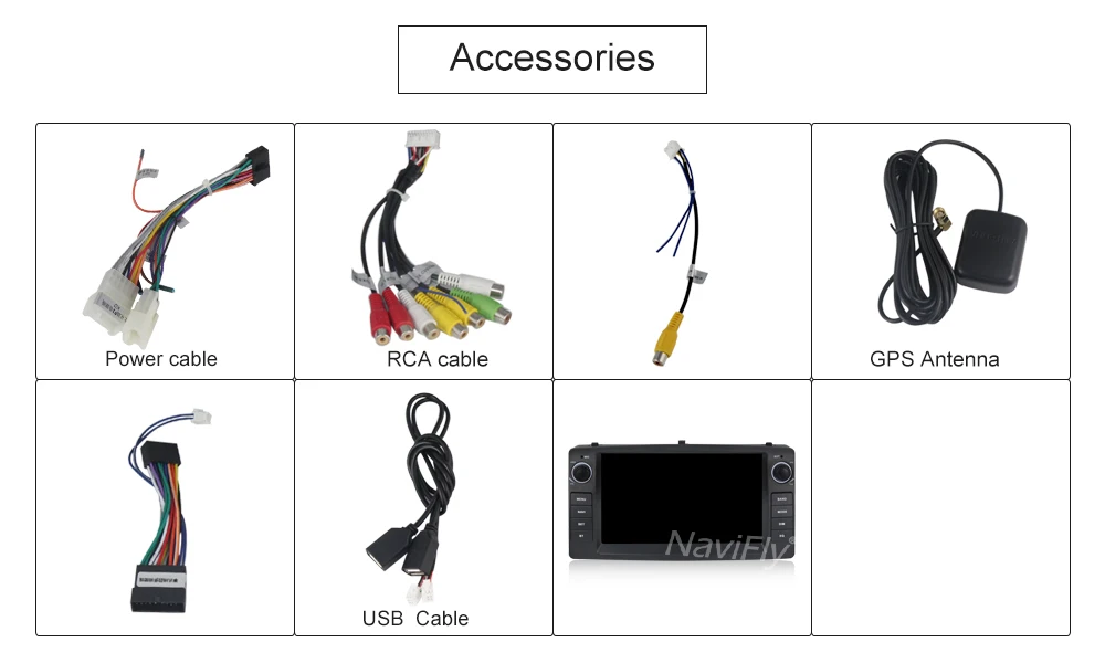 Excellent Navifly Android 8.1 Car DVD Player For Toyota Corolla E120 BYD F3 Stereo Multimedia GPS Navigation Wifi Tape Recorder Quad Core 15