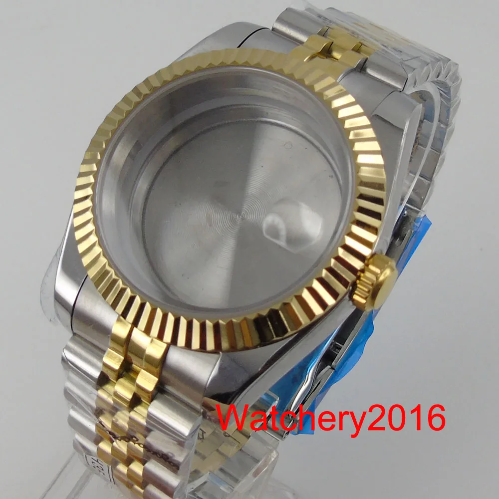 ouro fluted bezel ver-embora vidro voltar caber